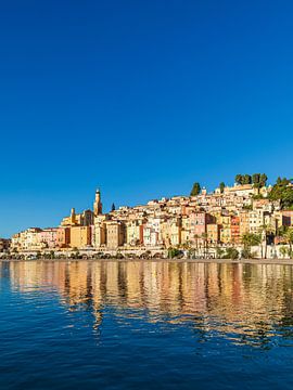Old town of Menton on the Côte d'Azur in France by Werner Dieterich
