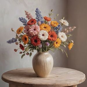 Vase mit Blumen von Timba Art
