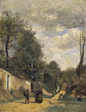 Jean-Baptiste Camille Corot, Ville d'Avray - Der Weg zum Bahnhof von Atelier Liesjes