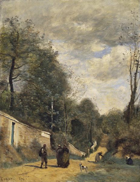Jean-Baptiste Camille Corot, Ville d&#039;Avray - The road to the station by Atelier Liesjes
