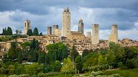 Uitzicht op San Gimignano in Toscane, Italië