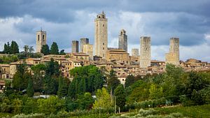 Blick auf San Gimignano in der Toskana, Italien
