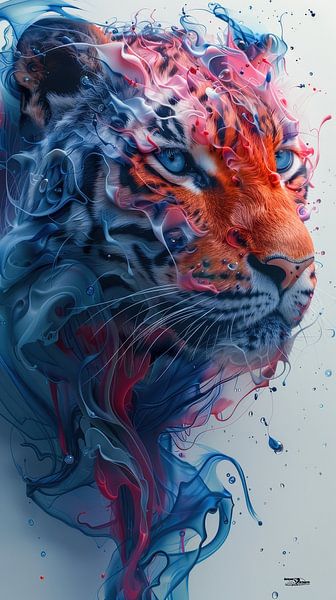 alcohol ink - tiger by Gelissen Artworks