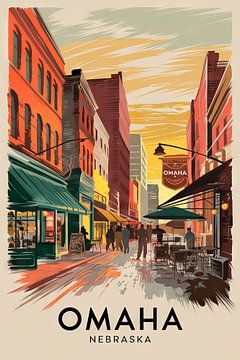 Omaha, Nebraska Vintage Travel Poster by Poster Art Shop