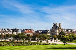 Blick auf den Jardin des Tuileries in Paris, Frankreich
