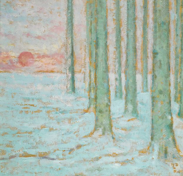 Winter im Wald, William Degouve de Nuncques von Meisterhafte Meister