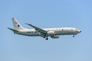 Militärisches Seefernaufklärungsflugzeug Boeing P-8 Poseidon.