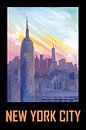 New York City USA Klassisches Retro-Poster von Markus Bleichner Miniaturansicht