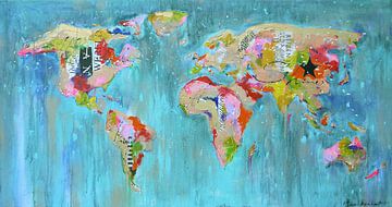 Worldmap Painting Mix von Atelier Paint-Ing