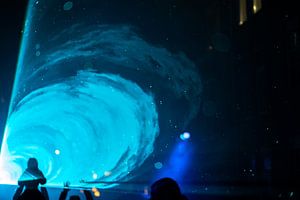 Lasershow während des Straßenfestes