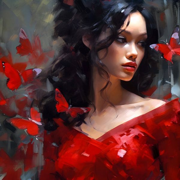 Red Butterfly by Jacky