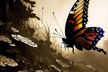 Faszinierender Farbentaum: Ein bunter Schmetterling in voller Pracht von ButterflyPix