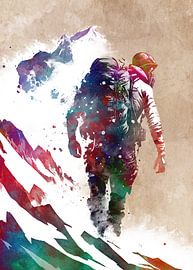 Mountaineer climbing sport art #mountaineer #climbing #sport by JBJart Justyna Jaszke