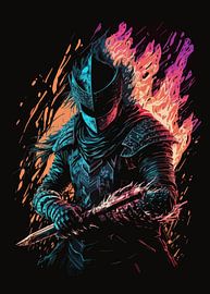 Ashen Knight of the Abyss by hanzo afthar