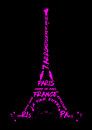Digital-Art Eiffelturm | pink   von Melanie Viola Miniaturansicht