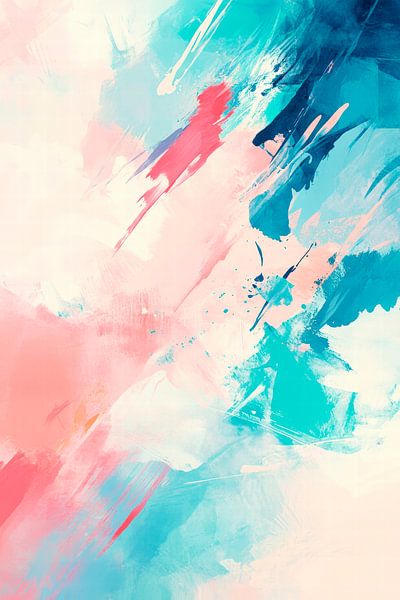 Abstract colour explosion - pastel colours by Poster Art Shop