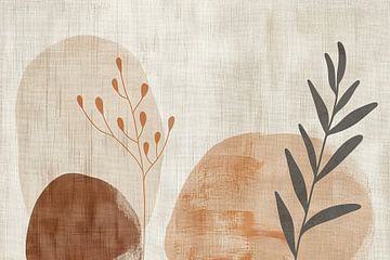 Abstract Plantenschilderij | Serene Simplicity van Modern Collection