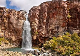 Waterfall in Tongariro National Park, New Zealand