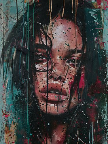 Modernes abstraktes Porträt