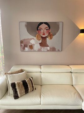 Photo de nos clients: Serious But Fabulous&quot ;, portrait moderne dans les tons de terre sur Carla Van Iersel