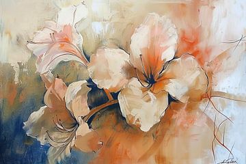 Abstract modern Bloemen art van Abstract Schilderij