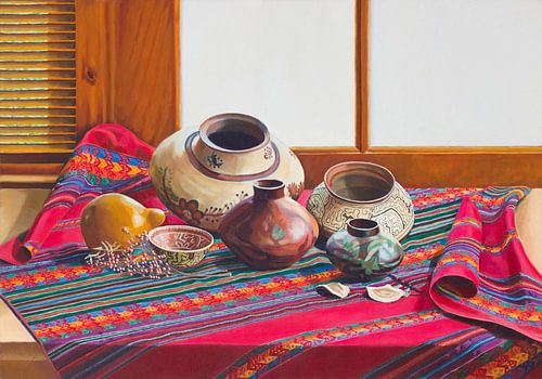 Gefässe mit einheimischem Mantel und Fenster von MARIA LUISA CAMILA ROSPIGLIOSI SUAREZ