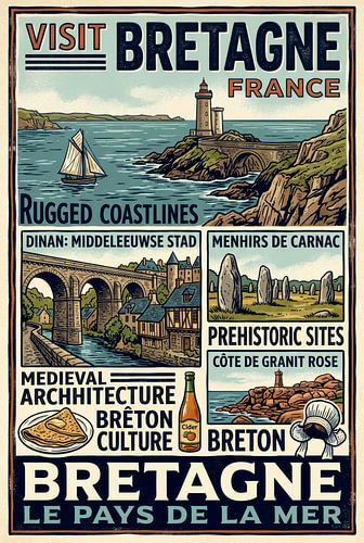 Retro Frankrijk - de Bretonse kust