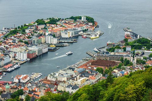 Blick auf die Stadt Bergen in Norwegen