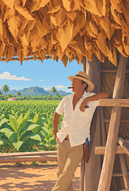 Kubanischer Bauer auf seiner Tabakfarm in Viñales von Creative Travel Station