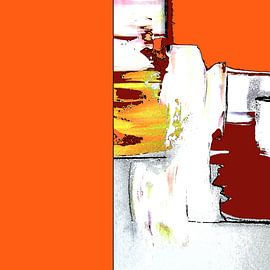 Abstract colour fields / Orange, red, yellow