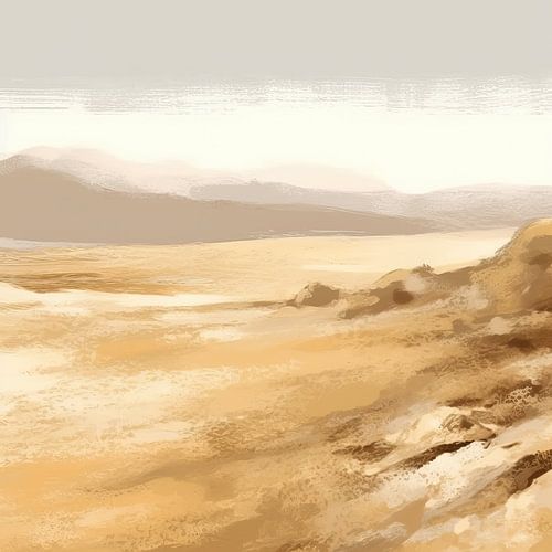 Beige Gemälde Serenity's Harmony |Natural Tranquillity