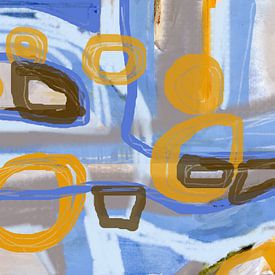 abstract liveliness 222 with circles by Claudia Gründler
