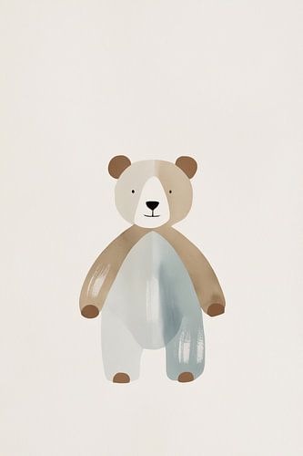 Illustration d'un ours minimaliste mignon