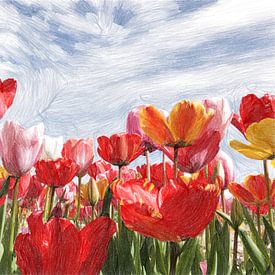 Tulpenveld 1.0 ART van Ingo Laue