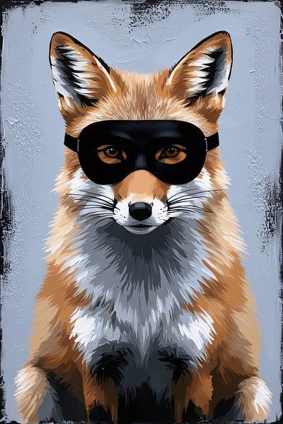 Modern fox with black mask by Imperial Art House