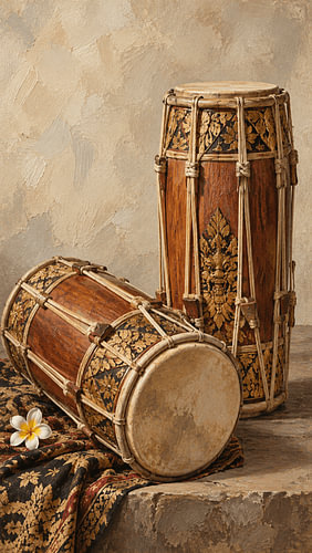 Kendang Lanang et Wadon balinais – Percussions traditionnelles du gamelan, Bali, Indonésie