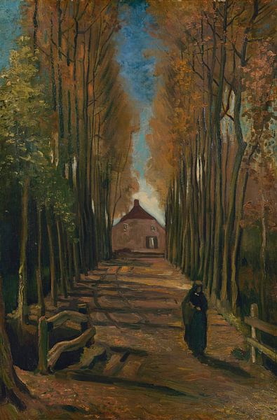 Vincent van Gogh. Laan met populieren in de herfst (gezien bij vtwonen van 1000 Schilderijen
