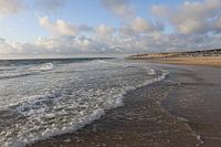 Lichte deining op het strand bij Westerland op Sylt