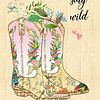 Stay wild western boots Collage von Green Nest