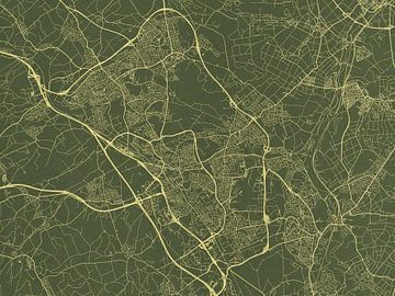 Kaart van Parkstad in Groen Goud van Map Art Studio
