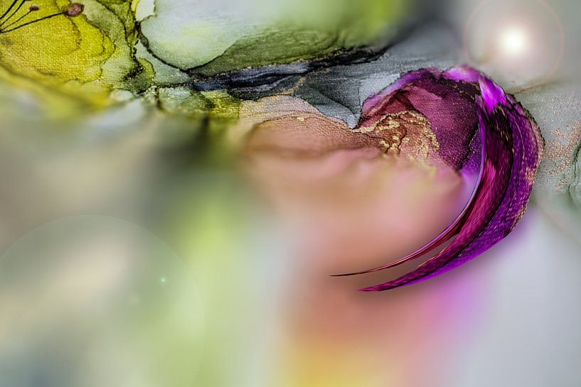 Alcohol Ink Kunstwerk auf Leinwand von GH Foto & Artdesign