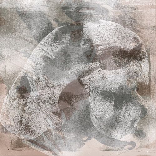 Abstract organic shapes in neutral colors