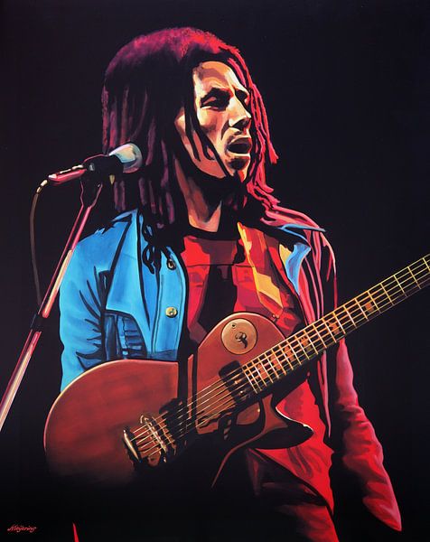 Peinture de Bob Marley par Paul Meijering