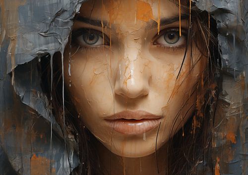 Abstract portrait of a woman (Mixed Media 07)