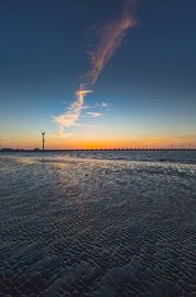 Eastern Scheldt storm surge barrier sunset 3 by Andy Troy