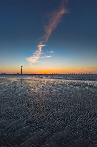 Oosterscheldekering zonsondergang 3
