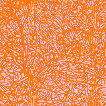 Marokkaanse zomer saffraan sinaasappel van Abstrakt Art