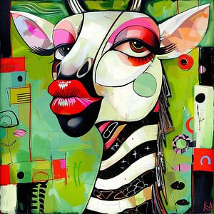 Wet Zebra Kiss | Abstract