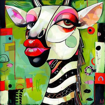 Wet Zebra Kiss | Abstract by Karina Brouwer