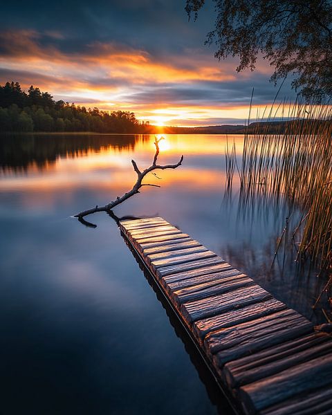 Alter Bootssteg am See von fernlichtsicht